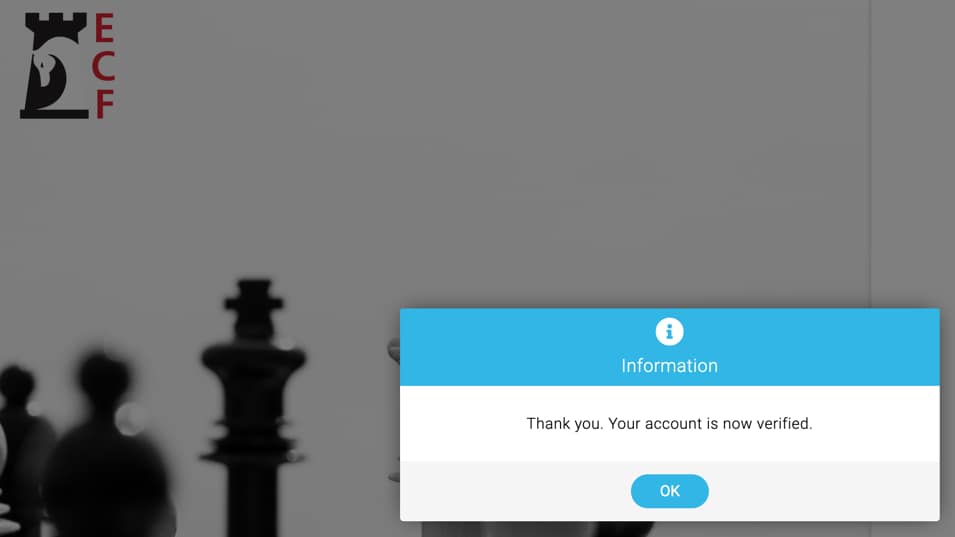 Account verified